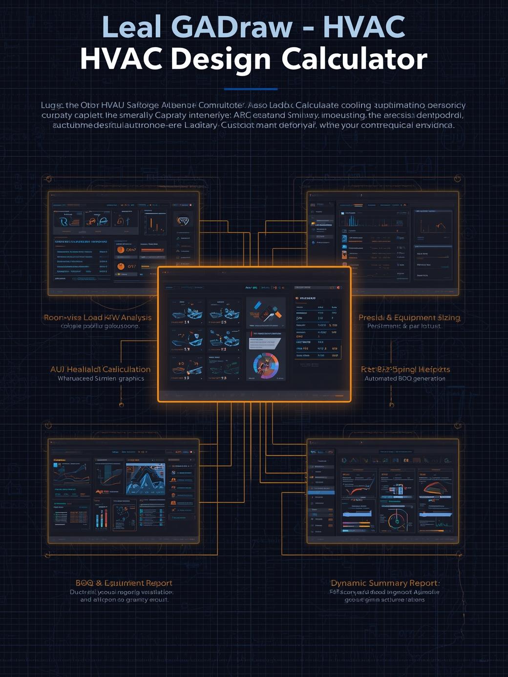 AHU GA drawing software dashboard for HVAC BOM generation workflow